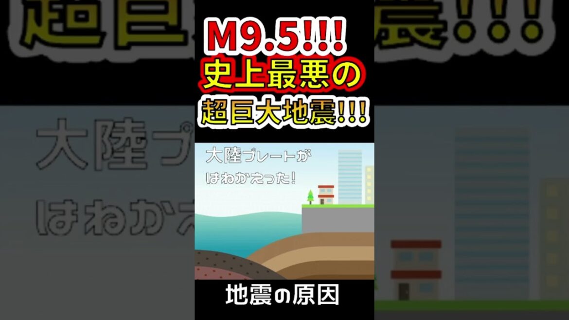 【超危険！】M9.5 ！！！史上最悪の超巨大地震！！　#shorts