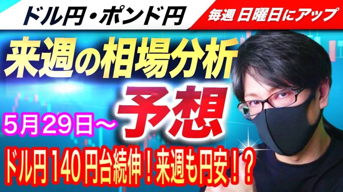 【FX来週の相場分析と予想】ドル円140円台に続伸！円安進行！米国の債務上限問題、デフォルト回避なるか？来週は米雇用統計も！ドル円とポンド円来週の反発ポイントを見極めろ（5月29日～6月2日）