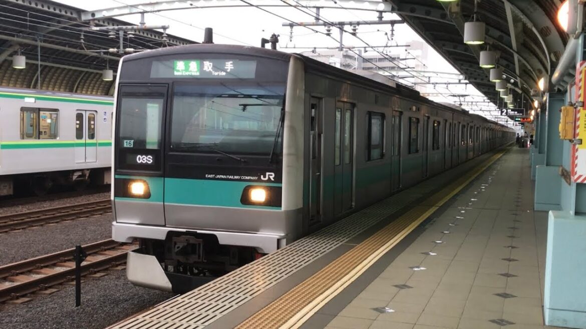 小田急線 準急 取手行き 祖師ヶ谷大蔵駅（JR E233系2000番台マト16編成）