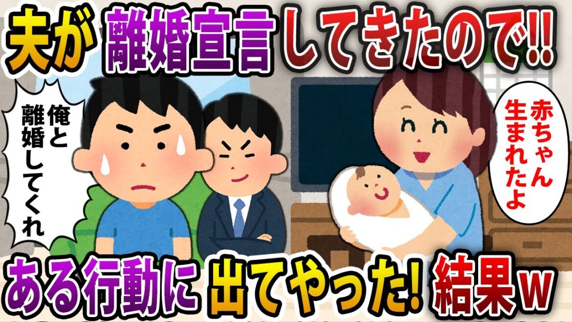 【2ch スカッと】立ち会い出産をしたところ夫が離婚宣言してきたので、ある行動に出てやった結果…w【スレ・ゆっくり解説】