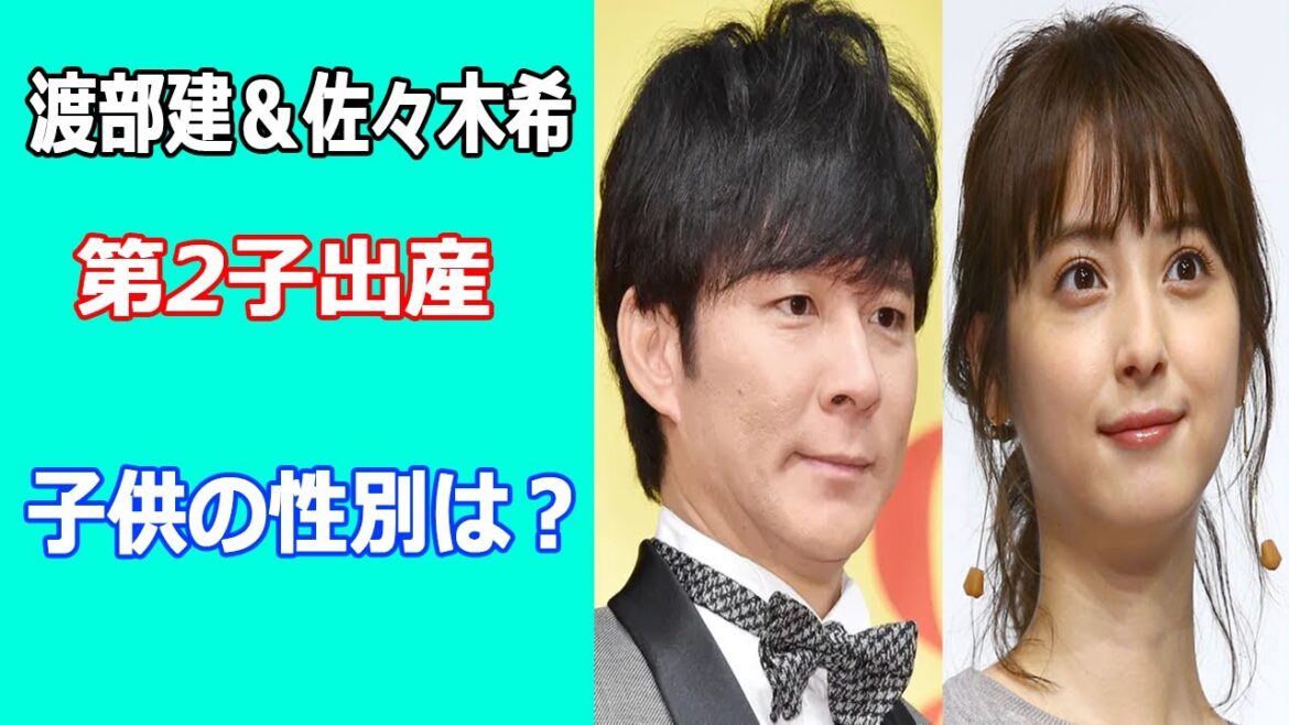 渡部建＆佐々木希が第2子出産発表。子供の性別は？LiSAと同時期に出産発表
