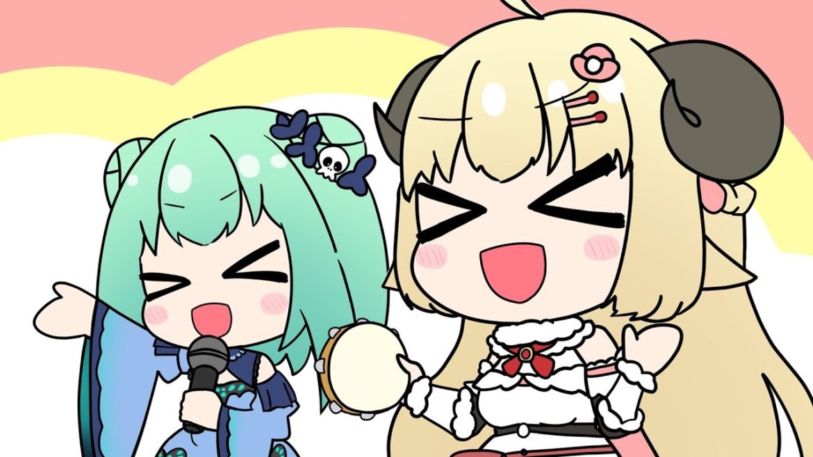 【手描き】わための精神攻撃で何かがおかしくなった翌日タンバリン倶楽部【潤羽るしあ/角巻わため/ホロライブ切り抜き漫画】
