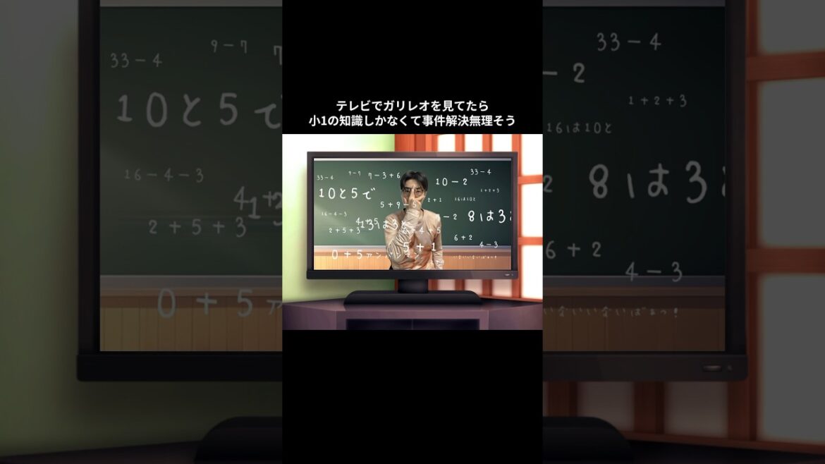 テレビでガリレオを見てたら、小1の知識しかなくて事件解決無理そう