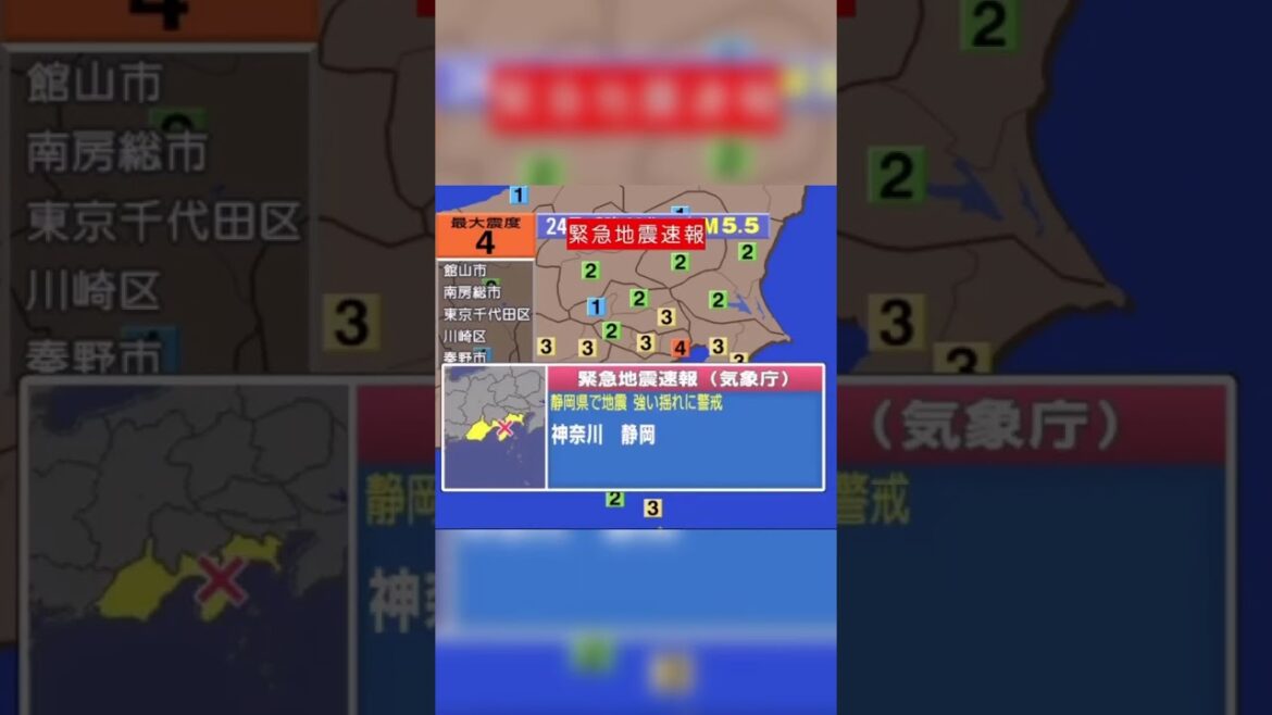 地震のニュース中に緊急地震速報 2019/6/24 ※音量注意