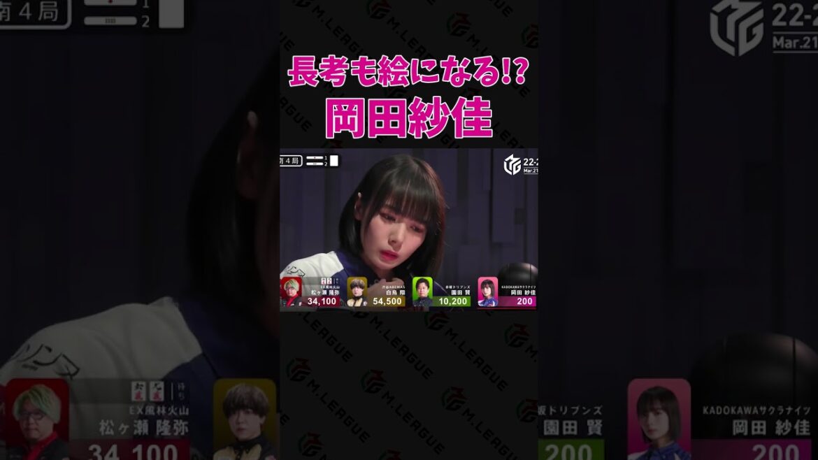 岡田紗佳 長考80秒 2023/3/21（火） #shorts