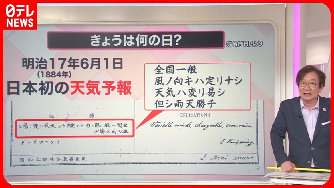 【気象記念日】最初の天気予報は139年前… “26文字”で全国を　今は防災情報として…『知りたいッ！』