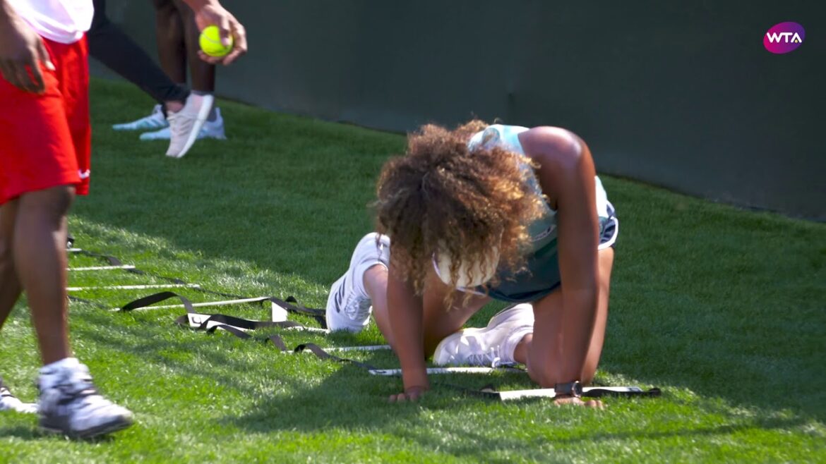 Naomi Osaka takes a tumble! 2019 Indian Wells 大坂なおみ