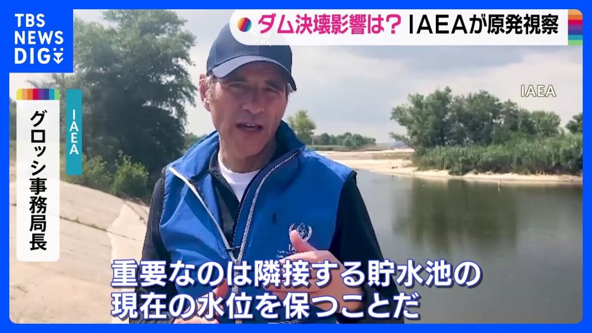 IAEA事務局長がザポリージャ原発視察　ダム決壊の影響評価のため｜TBS NEWS DIG