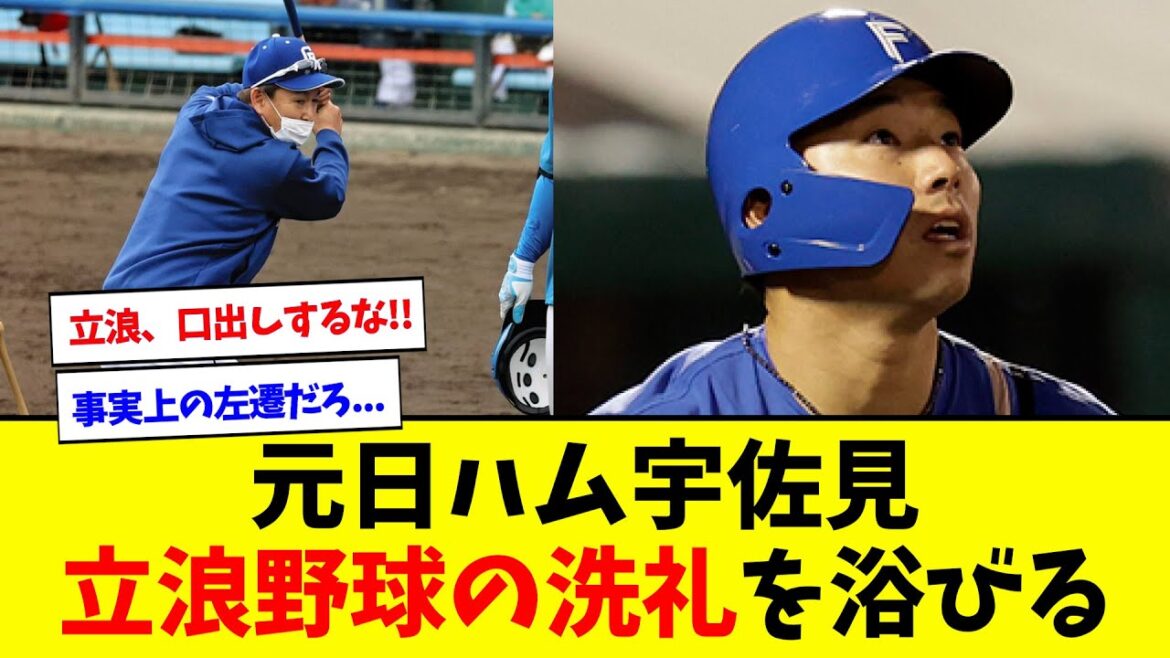 元日ハム宇佐見が立浪野球の洗礼を浴びる...