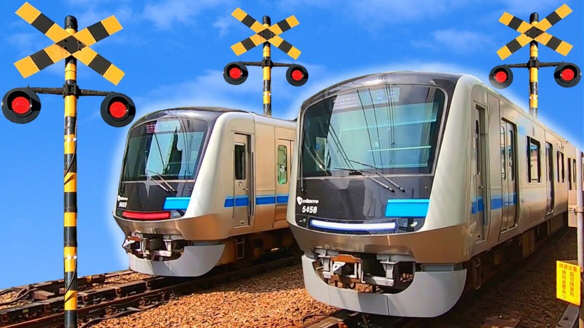 【電車】踏切動画【ふみきり 鉄道】train railway railroad crossing 小田急線
