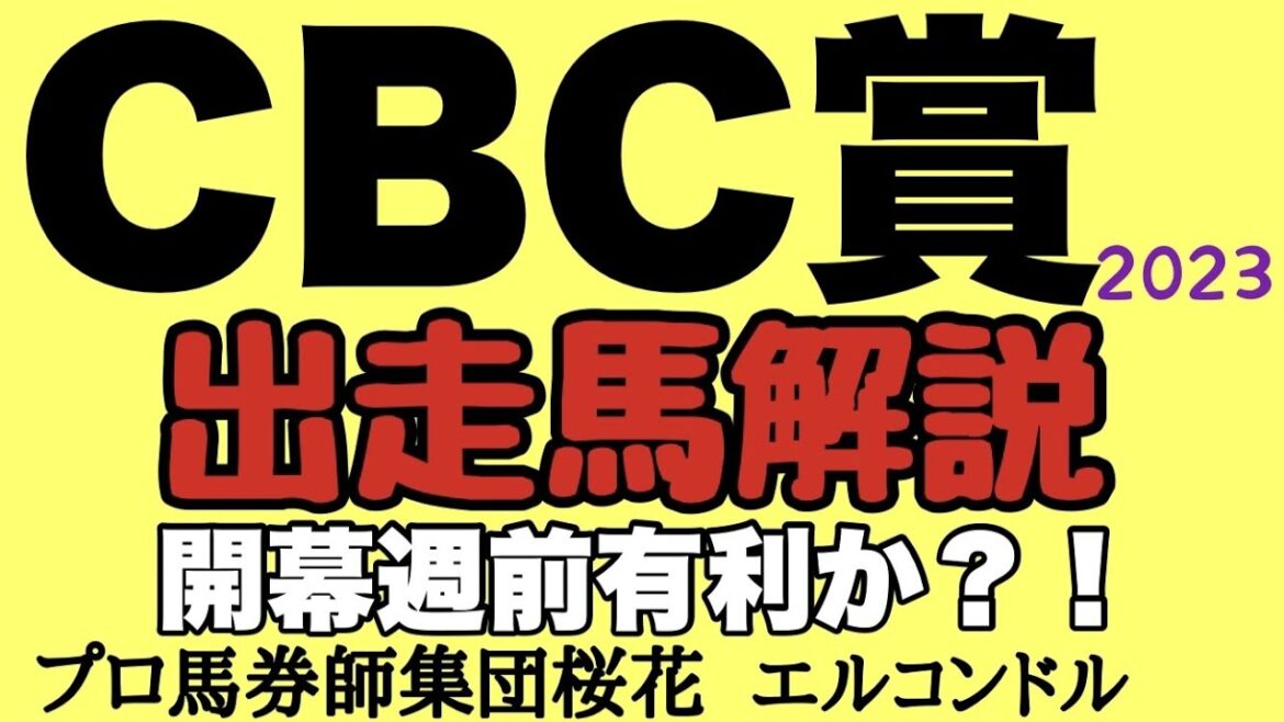 プロ馬券師集団桜花エルコンドル氏のCBC賞2023出走馬解説！！秋のG1見据えてマッドクールは賞金加算したい！楽しみな一戦！