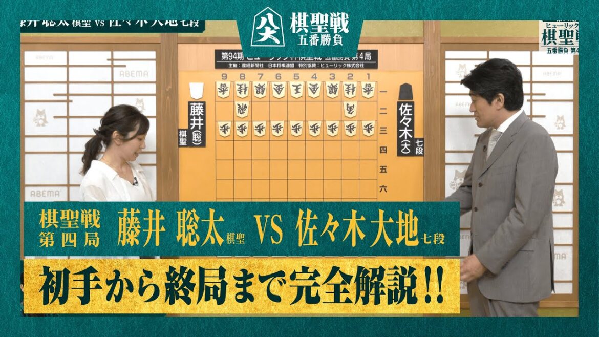 【第94期ヒューリック杯棋聖戦第四局】＜完全解説＞ 藤井聡太棋聖 対 佐々木大地七段
