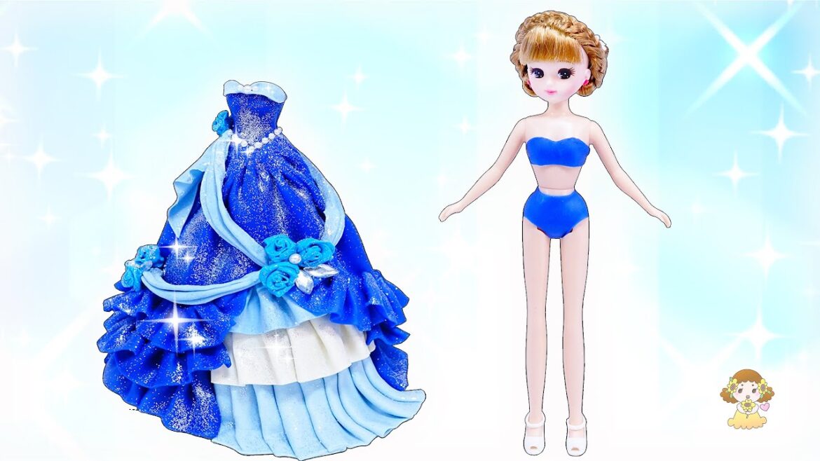 リカちゃん 粘土ドレスを手作り♥DIY衣装とヘアメイクでプリンセスに変身✨ リカちゃん 粘土ドレスを手作り♥DIY衣装とヘアメイクでプリンセスに変身✨