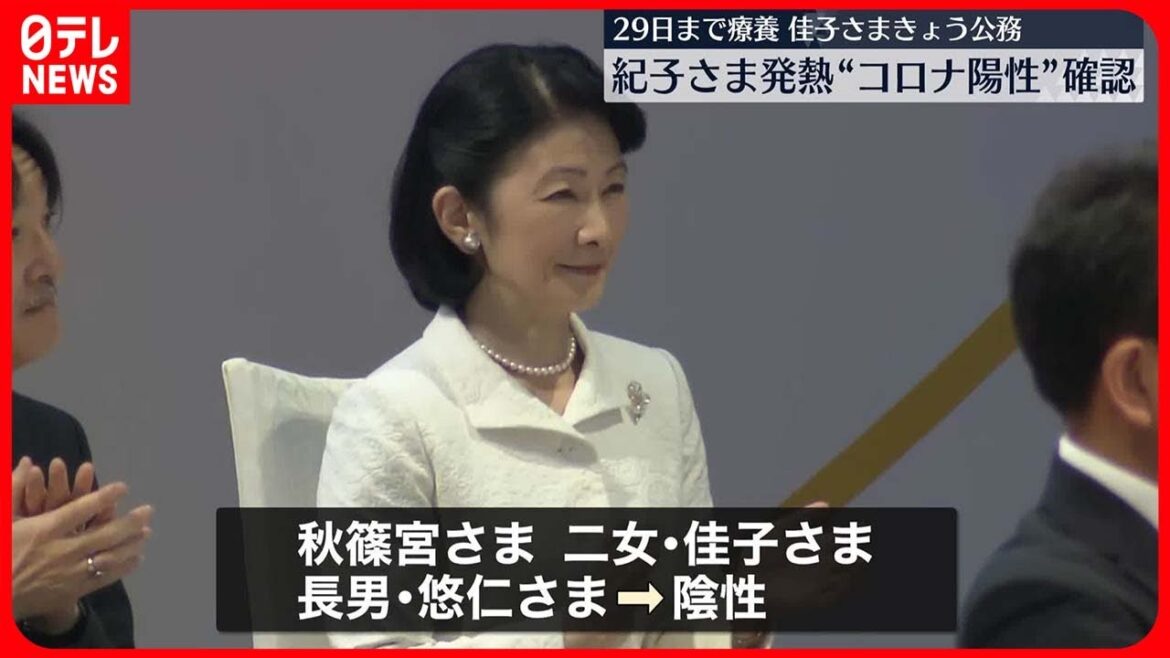 【紀子さま発熱】“コロナ陽性”で29日まで療養  秋篠宮さまや佳子さまら陰性
