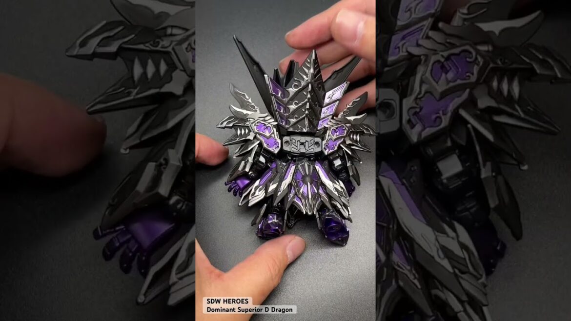 【ガンプラ】60秒で全塗装、完成まで。SDドミナントスペリオルDドラゴン#ガンプラ #プラモデル #gundam #gunpla #plasticmodel #sd #sdwheroes #sdw