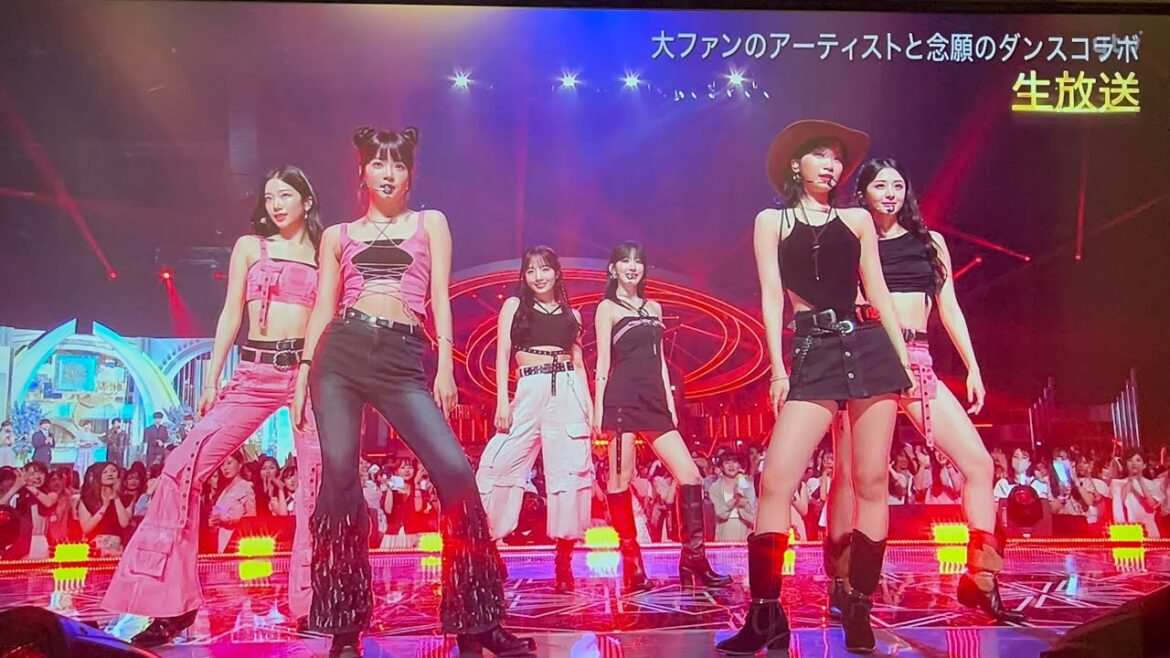230701 THE MUSIC DAY Le Sserafim ✖︎ 本田真凜のコラボステージ UNFORGIVEN