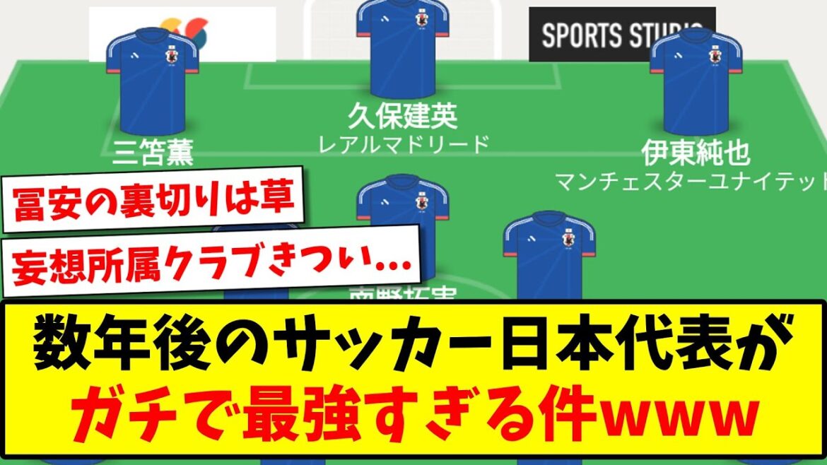 【妄想JAPAN】数年後のサッカー日本代表がガチで最強すぎる件www【2ch反応】【サッカースレ】