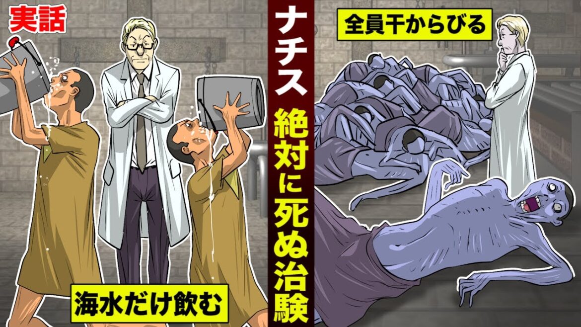 【実話】ナチスの絶対に死ぬ治験。海水を飲み続けると…全員干からびる。