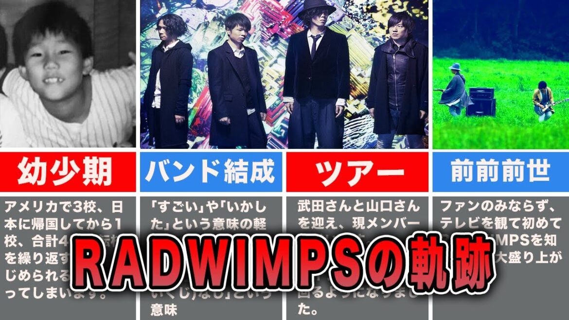 【RADWIMPS】野田洋次郎の壮絶な過去、いじめを乗り越えてバンド結成、ブレイクまでの軌跡をまとめてみた【ラッド】