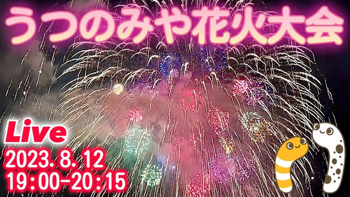 うつのみや花火大会 3万発 19:00-20:15 ライブ 栃木県宇都宮市 花火だ！わっしょい！ ちんあなごchリレーツアー 71/2023 【ぴかーど47at】