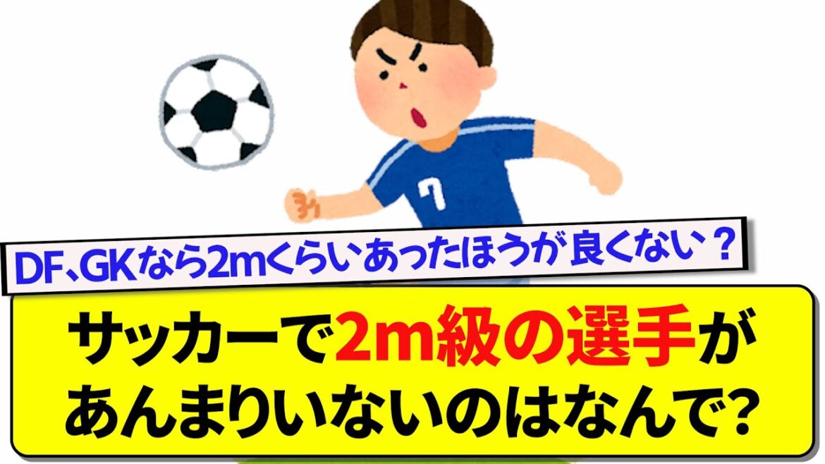 サッカーで2m級の選手があんまりいないのはなんで？【2ch】【サッカースレ】
