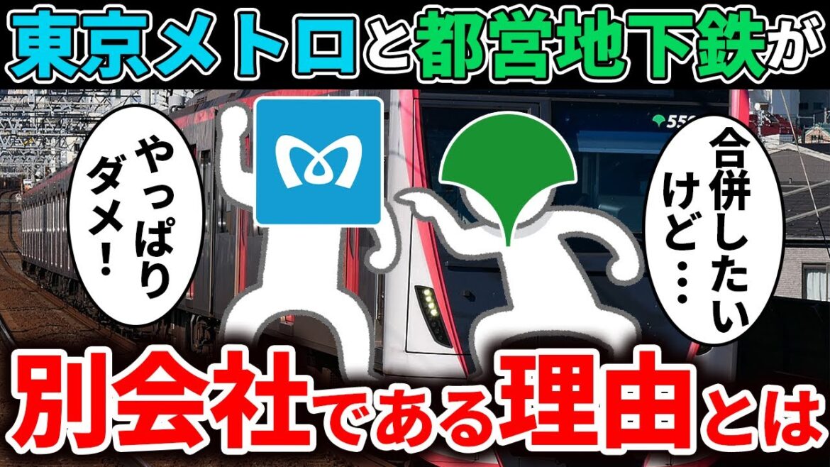 東京メトロと都営地下鉄が合併せず別会社のままである理由を解説してみた【ゆっくり解説】