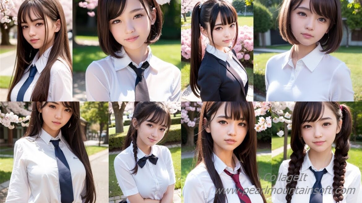 画像生成ai【Ai美女】#12-学生服と桜の美女集 画像生成ai【Ai美女】#12-学生服と桜の美女集