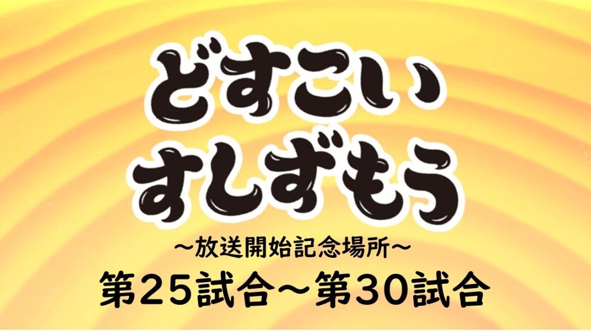 【どすこいすしずもう 放送開始記念場所】第２５試合～第３０試合