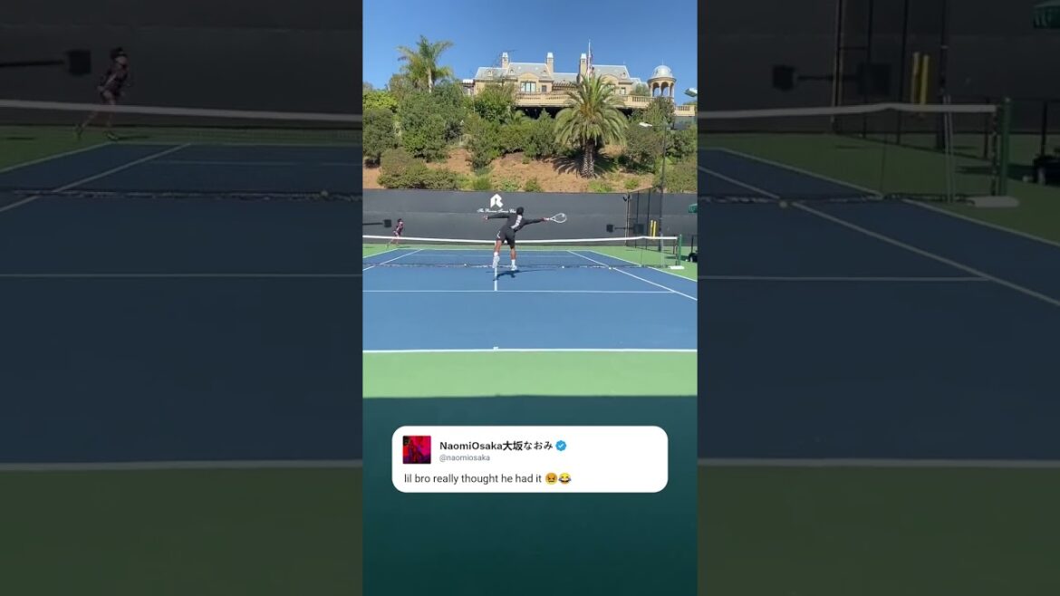 Rui Hachimura 🆚 Naomi Osaka (via @naomiosaka/X) | #shorts