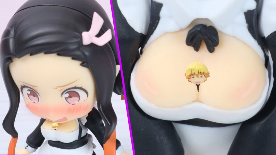 禰豆子の胸にはさまる善逸君【鬼滅の刃】【コマ撮り】【ねんどろいど】