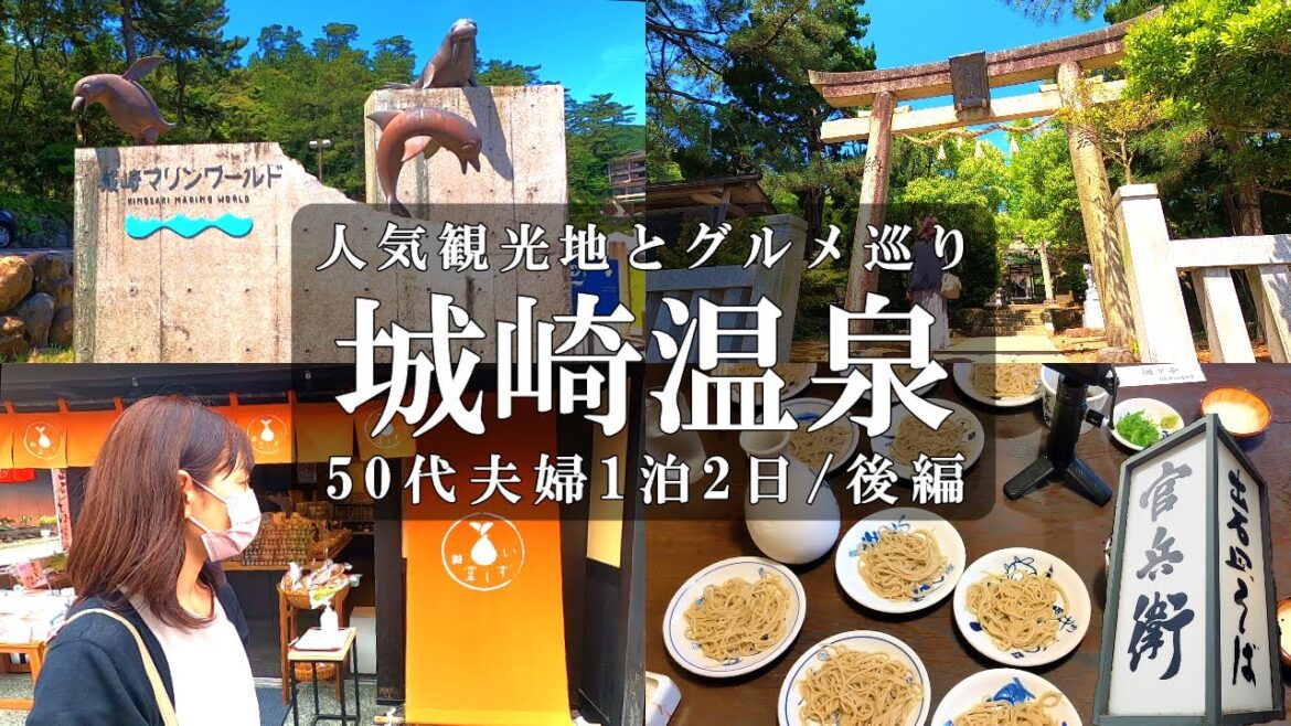 【兵庫旅Vlog】定番⁉️城崎温泉1泊2日【後編】人気観光スポット・グルメ巡り/城崎シーワールド/日和山海岸/GEOカフェ/後ヶ島/西刀神社/出石皿そば/官兵衛