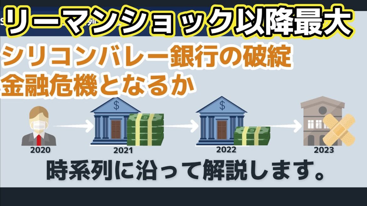 【時系列解説】シリコンバレー銀行が破綻しました。リーマンショックの再来になるか、金融危機発生がするのか解説