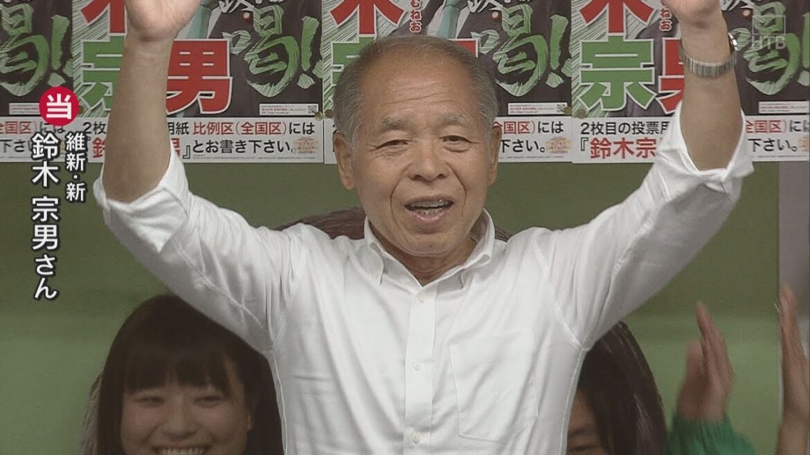 【HTBニュース】９年ぶりの国政復帰　鈴木宗男さん　日本維新の会・比例で当選