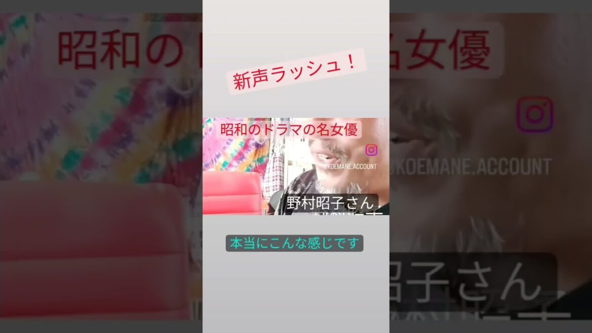 女優　野村昭子　市原悦子　渡る世間は鬼ばかり