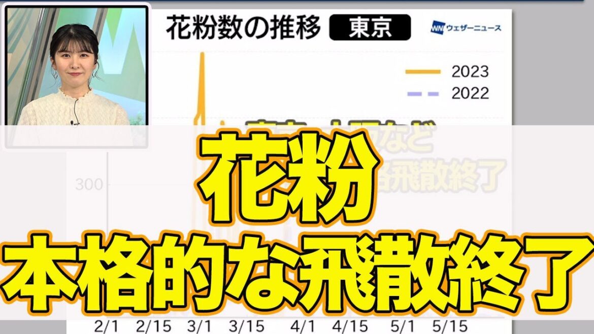花粉の本格的な飛散終了