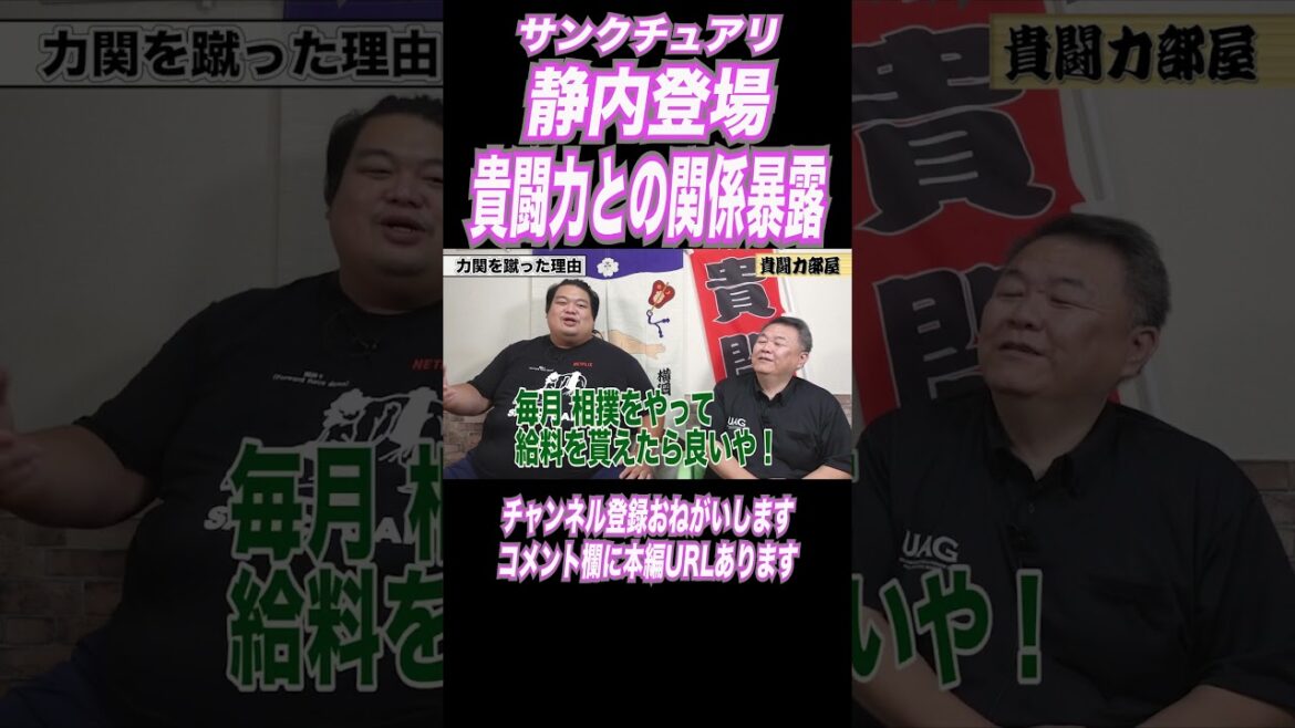 サンクチュアリ静内登場#shorts  #sumo #大相撲 #相撲 #貴闘力 #貴闘力チャンネル #貴闘力部屋