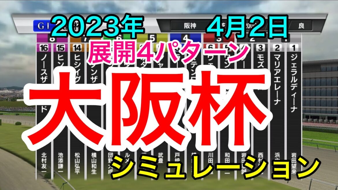 大阪杯2023 シミュレーション 《展開4パターン》【 競馬 】