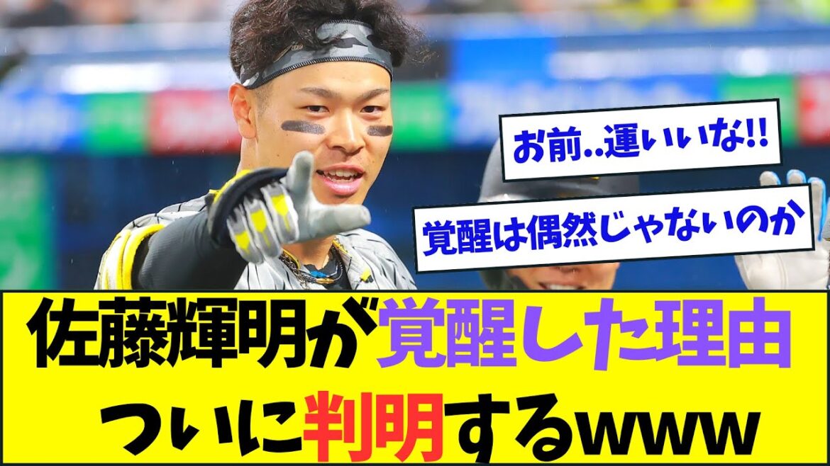 【天才】佐藤輝明が覚醒した理由、ついに判明するww【なんJなんG反応】【2ch5ch】