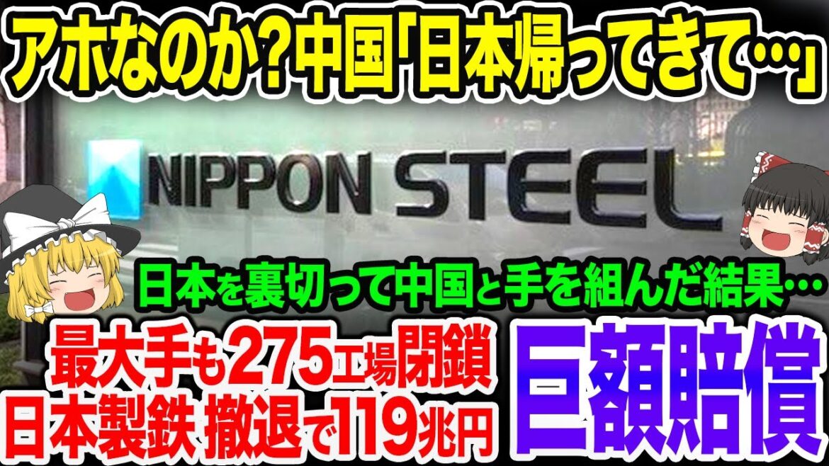 日本の技術を盗んで世界中に販売した結果…とんでもない数の工場が大量閉鎖＋日本政府の巨額賠償に中国沈没寸前【ゆっくり解説】