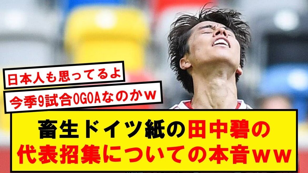 【畜生】ドイツ紙、田中碧への評価が悲惨すぎる...