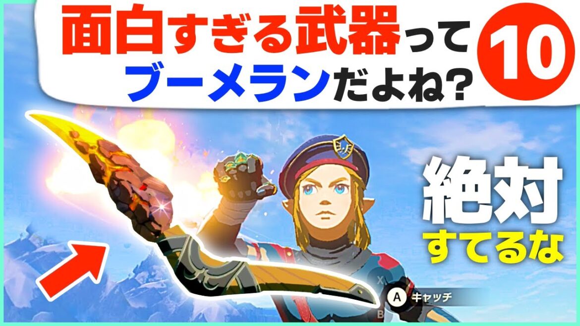 [ティアキン] 密漁から二刀流まで！ブーメランの危ない小技１０ [ゼルダの伝説 ティアーズ オブ ザ キングダム]
