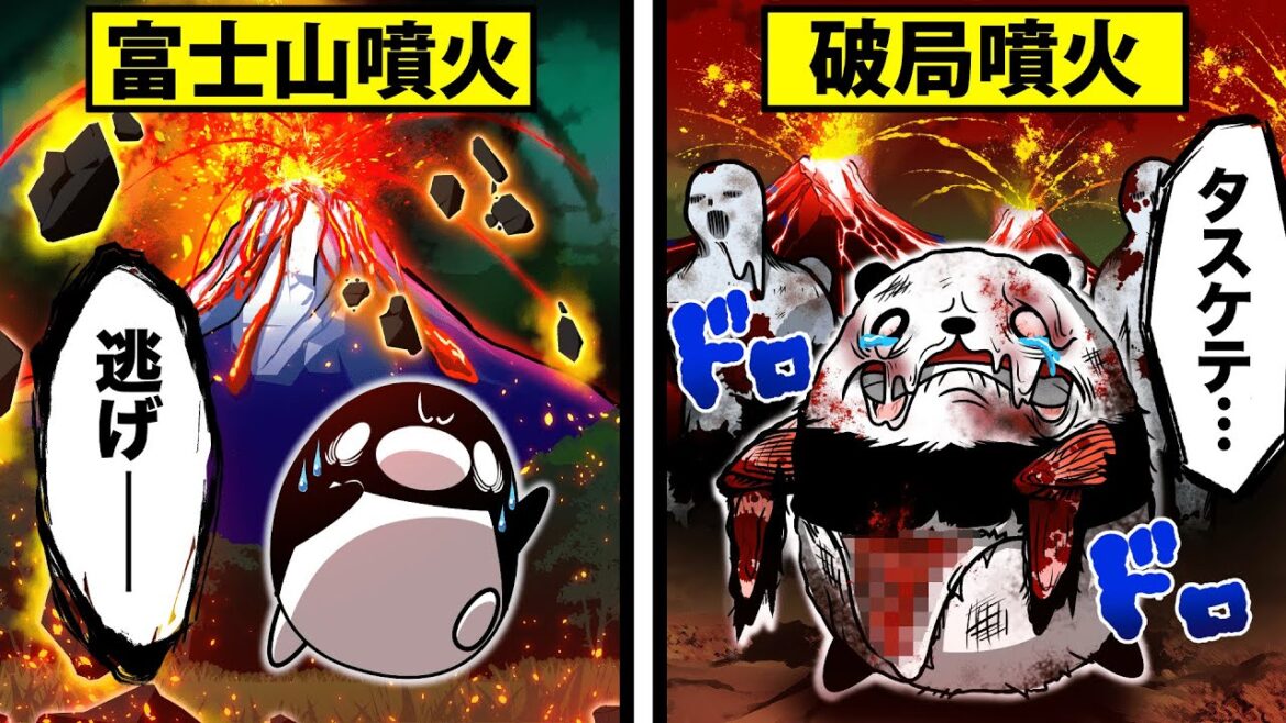 富士山噴火の300倍！？破局的噴火が起きるとどうなるのか？【アニメ】
