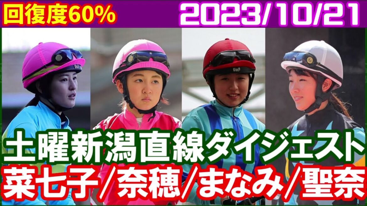 [永島まなみ7鞍＆藤田菜七子3鞍＆古川奈穂3鞍＆今村聖奈2鞍] 見ごたえのある1日だったのに不完全な動画で申し訳ないです／2023年10月21日