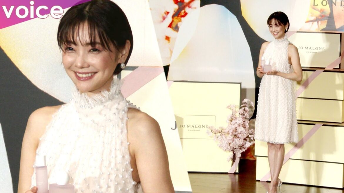 倉科カナ、美脚＆美しい腕まわり　パール散りばめた桜色ワンピで可憐に