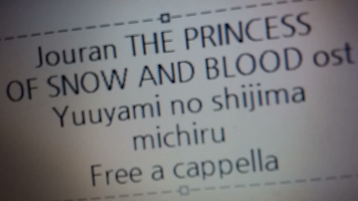 擾乱 THE PRINCESS OF SNOW AND BLOOD OST - 夕闇のしじま · 未知瑠 Free a cappella フリーアカペラ