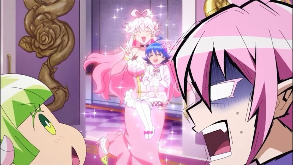 魔入りました！Iruma lying in Asmodeus' mother's arms