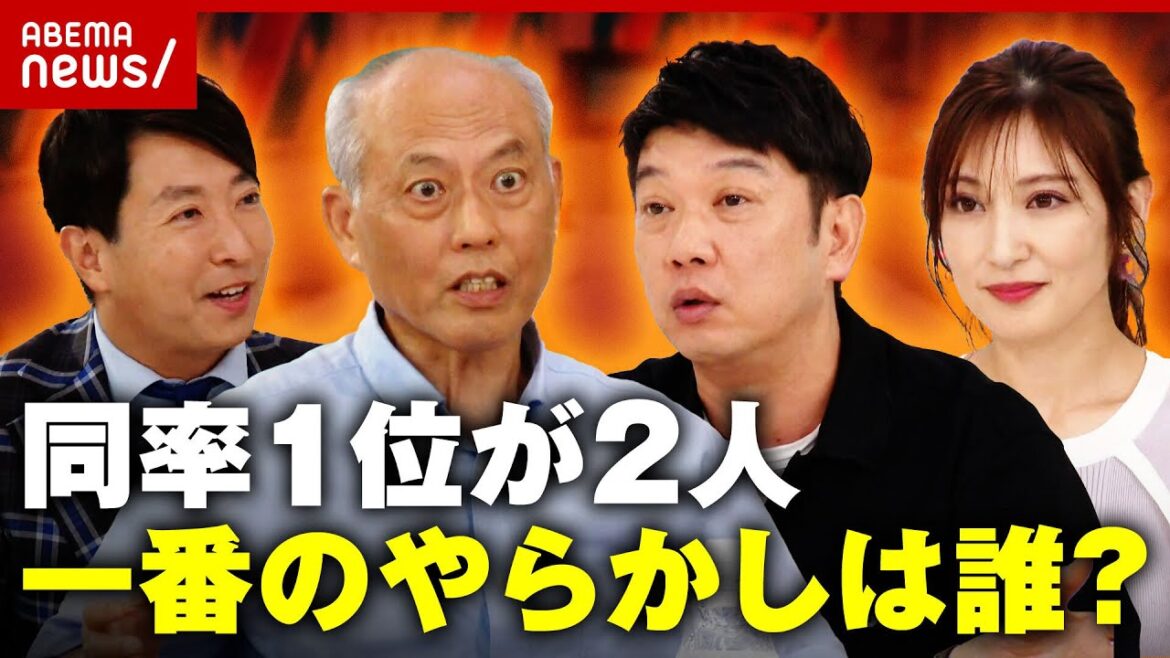 【認知度調査】同率1位が2人「舛添要一/熊田曜子/TKO木本武宏/有村昆」一番のやらかしは誰？｜ABEMA的ニュースショー
