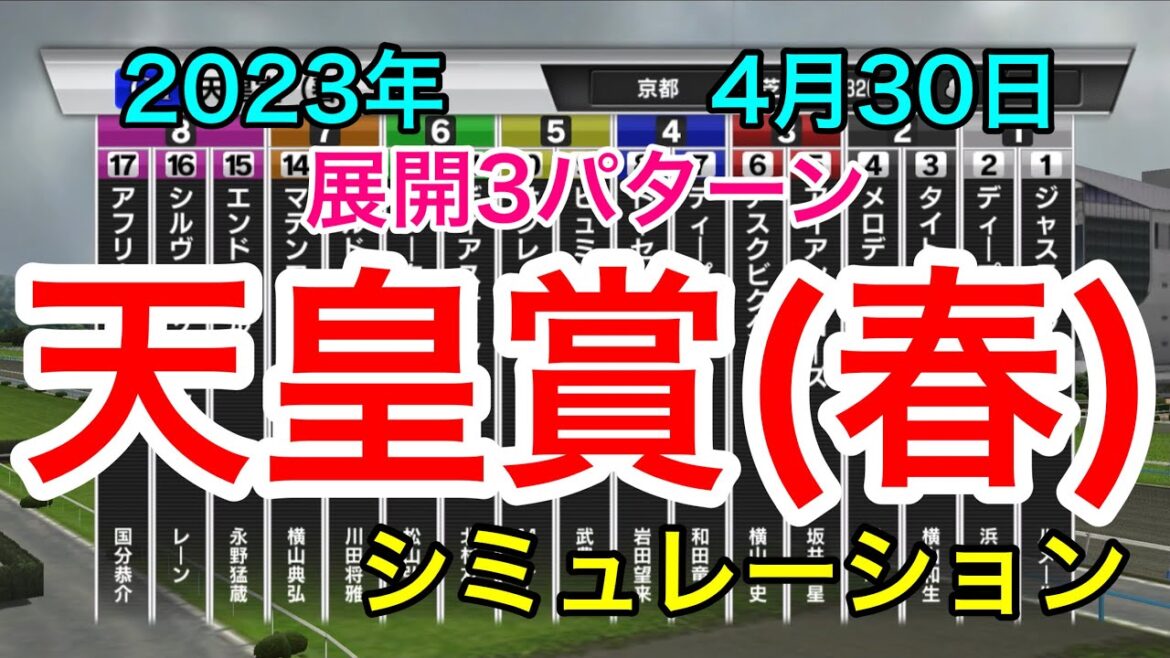 天皇賞春2023 シミュレーション 《展開3パターン》【 競馬 】