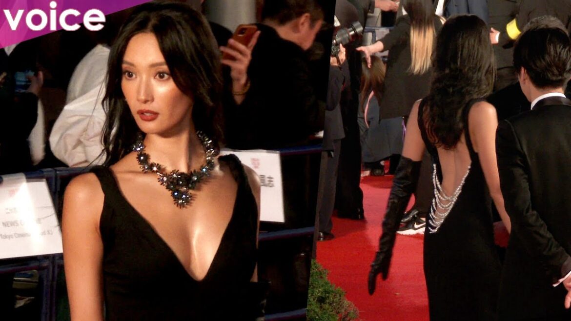 菜々緒、大胆胸元＆美背中　妖艶なドレス姿でレッドカーペット：第36回東京国際映画祭