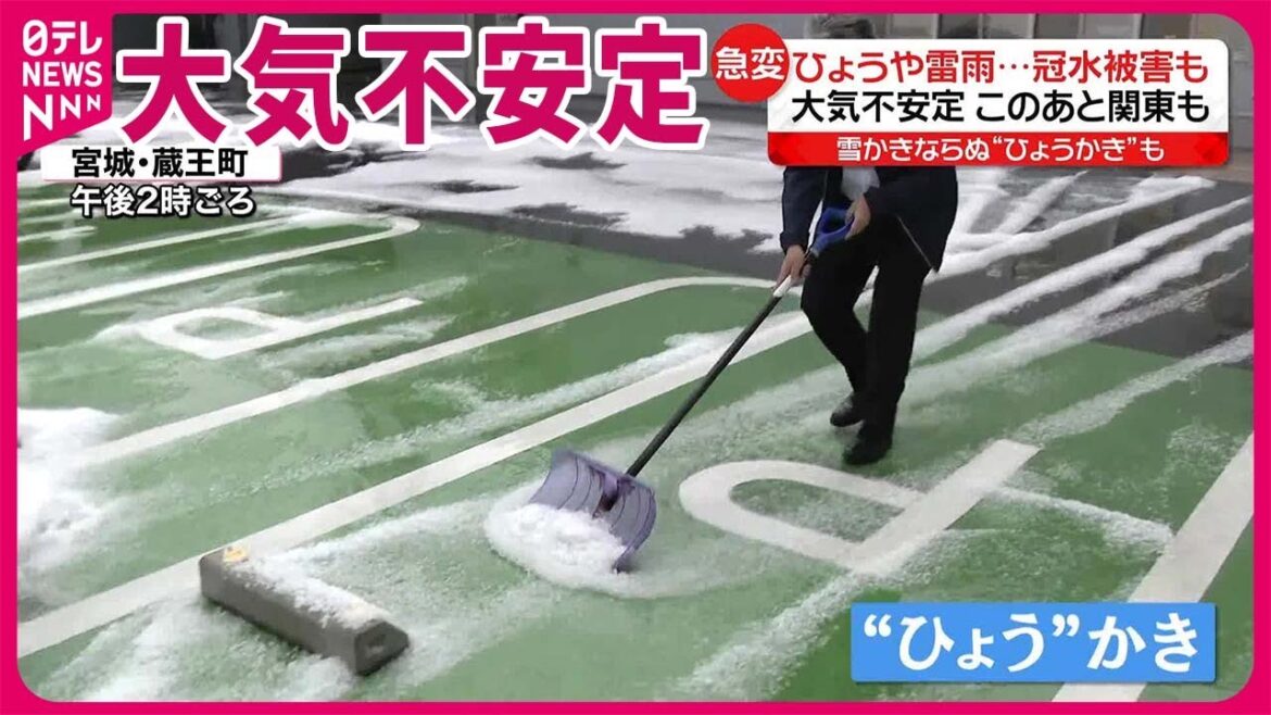 【各地で天気急変】雷や“ひょう”  大雨で冠水被害も…